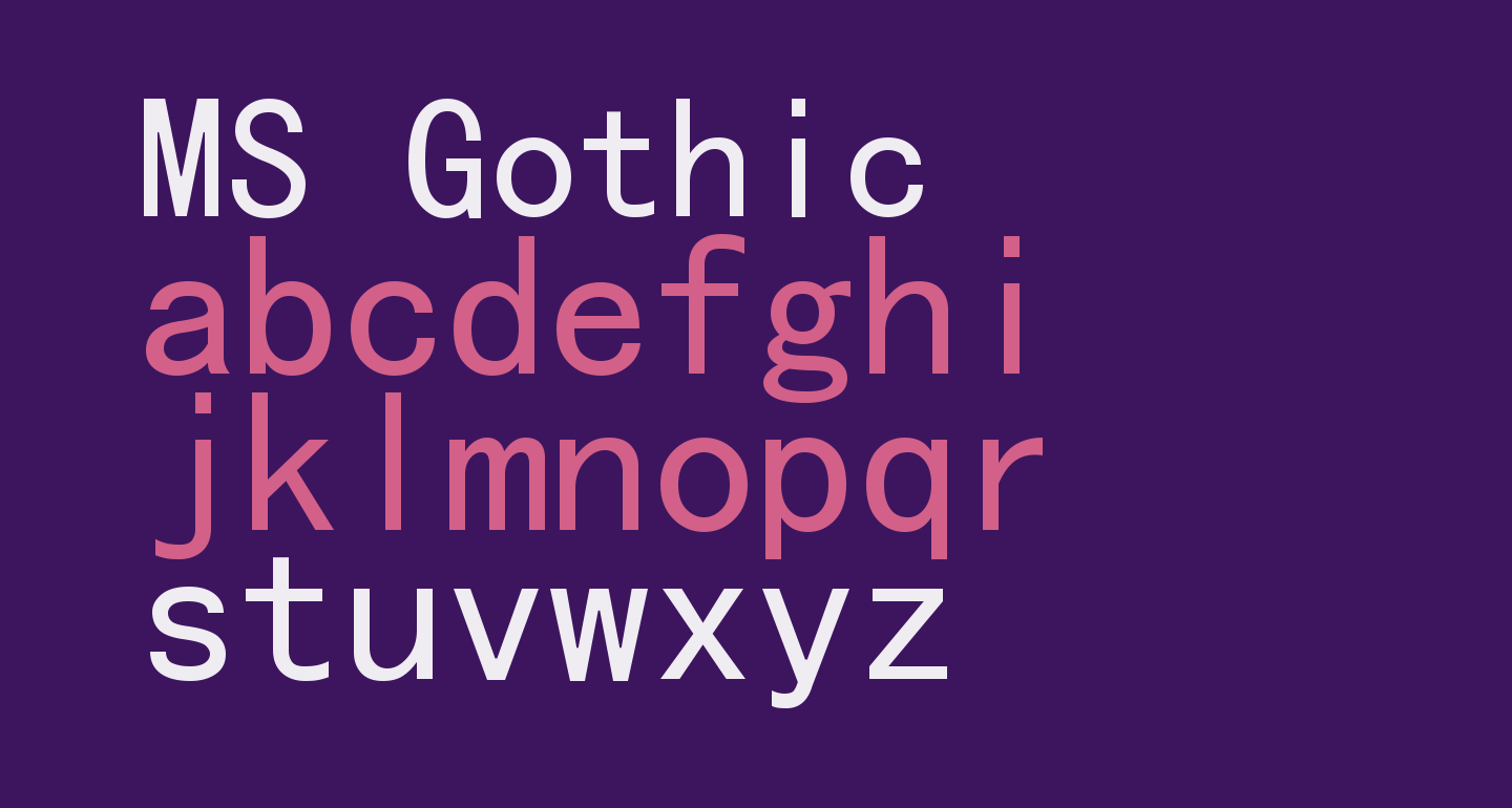 ms gothic font